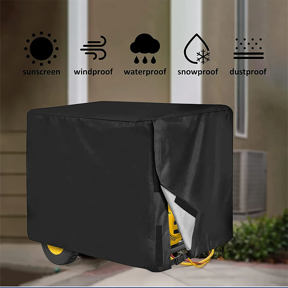 Generator Cover Waterproof, Universal Portable Generator Cover 32”L x 24”W x 24”H - for Most Generators 5000-10000 Watt（210D）