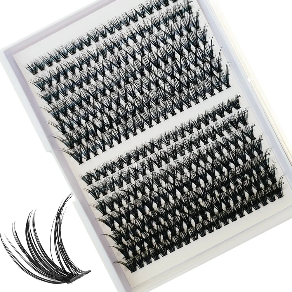 280pcs Individual Lashes Cluster D Curl Eyelash Extension Kit 30D 40D 9-15mm Mix Lash Clusters