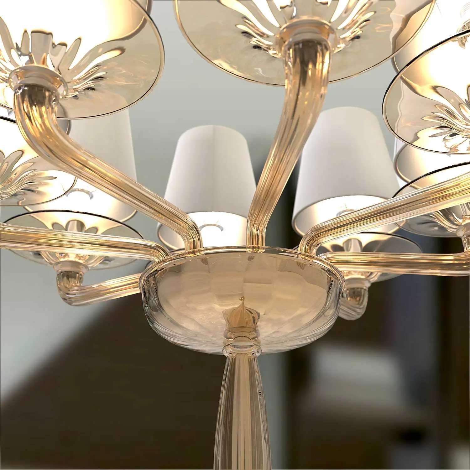 Simple modern handmade glass wedding luxury glass wedding decoration home hotel office floor lamp