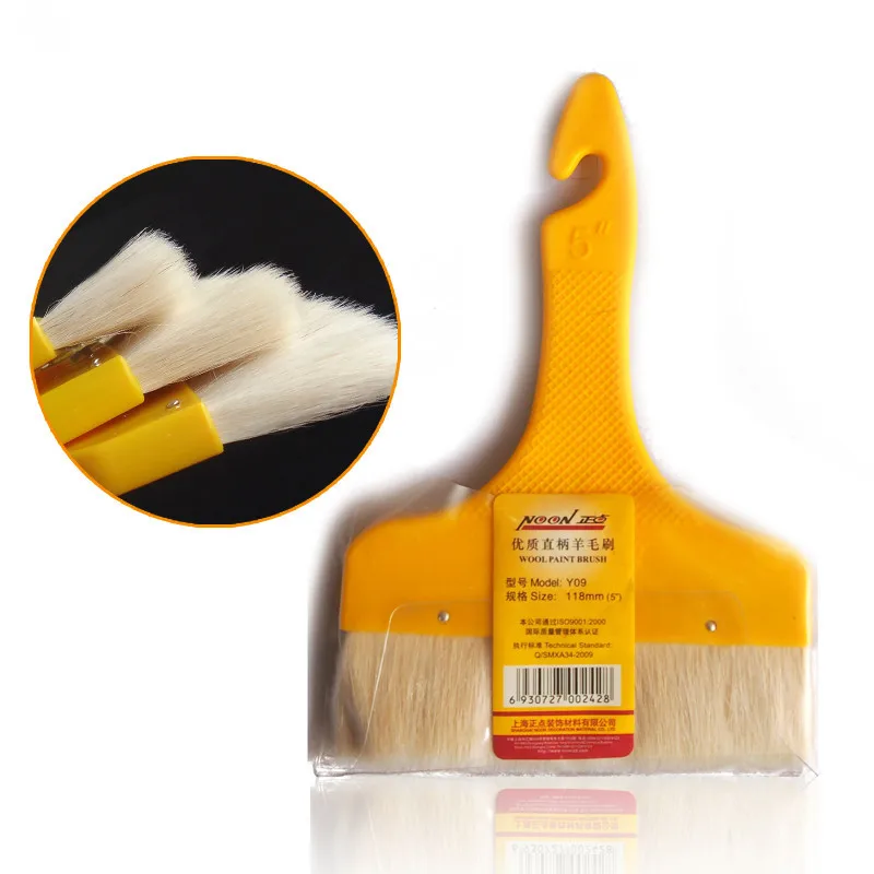 3-5 polegada profesional pincéis de pintura a óleo reutilizáveis cabelo de cabra escova de churrasco limpador de poeira decoração da parede pintor arte ferramentas de desenho