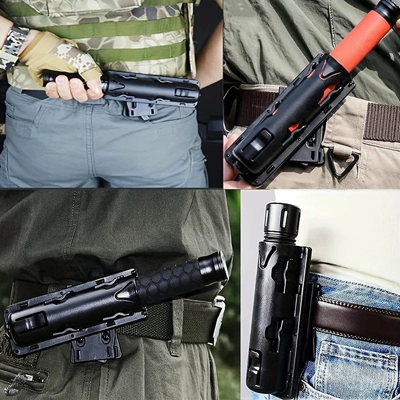 

Камуфляжный военный чехол-кобура для дубинки с поворотом на 360 градусов, тактический полицейский чехол для дубинки, защитный, с открытым верхом, для ношения на поясе