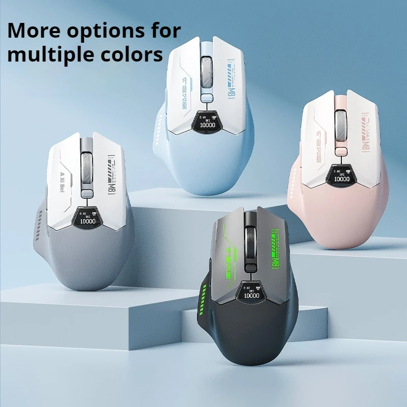 M8 Gaming Wireless Mouse 10000dpipaw3325 Sensor Screen Display Charging Lightweight Design Tablet Laptop Office Gaming Mouse