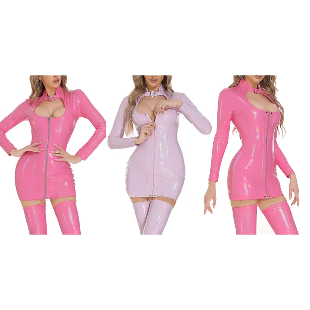 فستان نسائي بأسعار معقولة فستان نسائي مثير للربيع طفيف قابل للتمدد بلون سادة للصيف والشتاء والخريف بأكمام طويلة