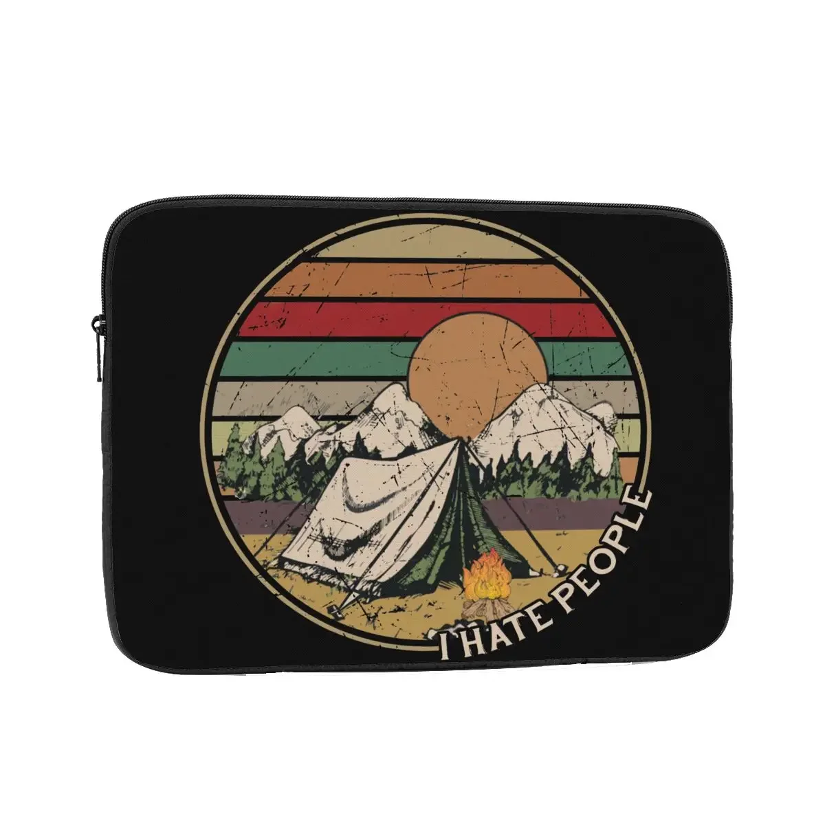 Laptop Liner Sleeve Camping Hiking 12 13 15 17 Inch Notebook Bag Case Love Camping I Hate People Vintage Shockproof Case