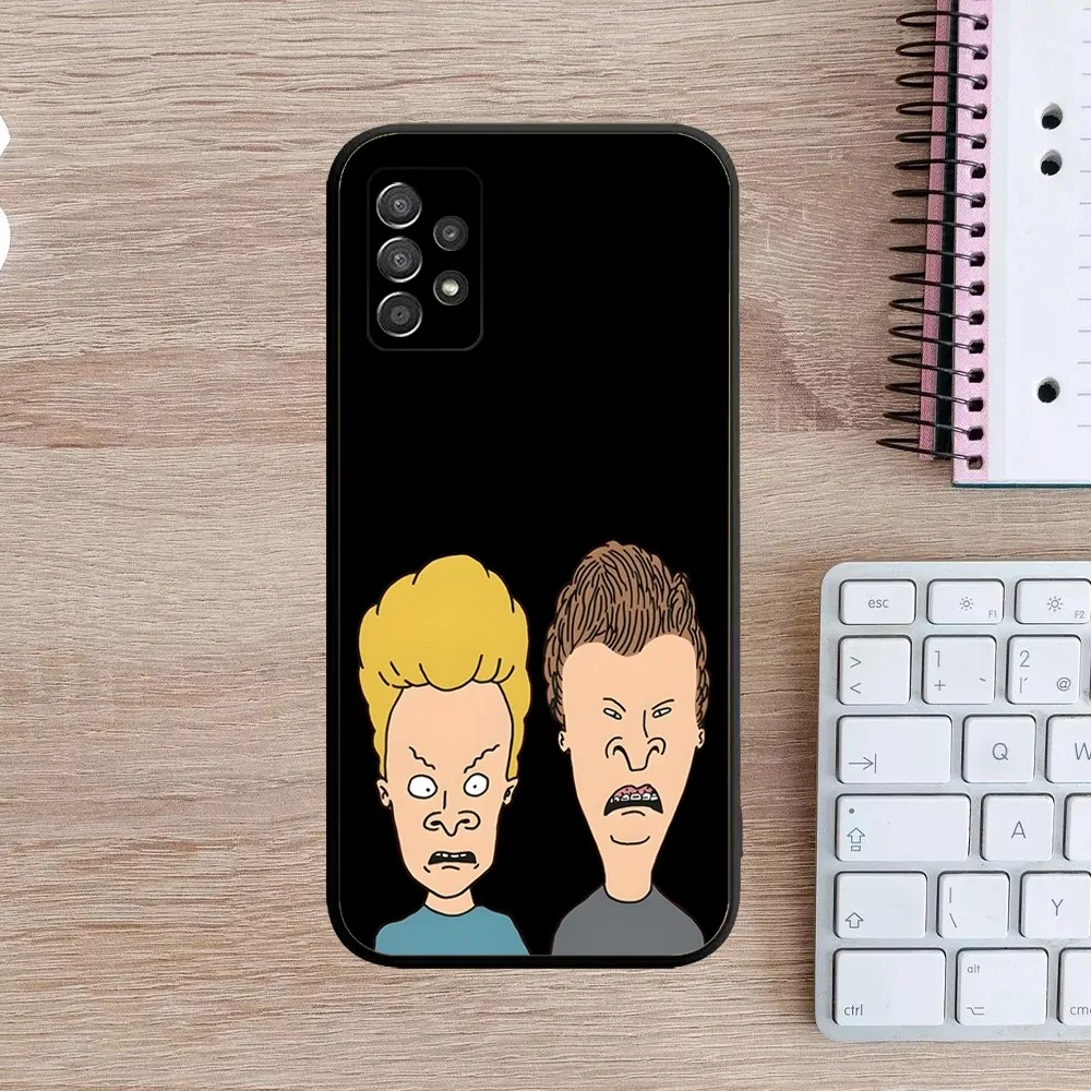 Funny Beavis and B-Butt-head Phone Case For Samsung Galaxy A13,A21s,A22,A31,A32,A52,A53,A71,A80,A91 Soft Black Cover