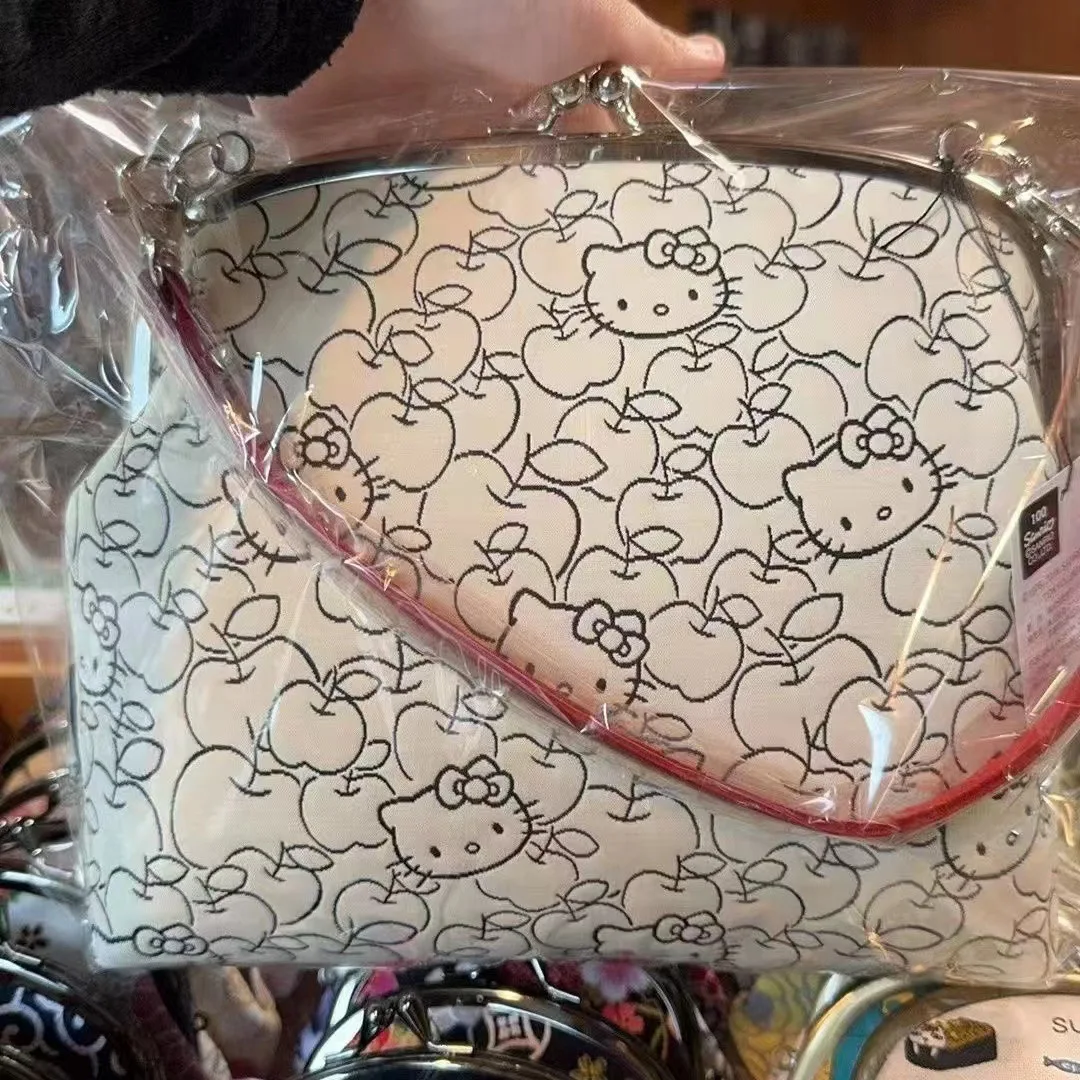 

Sanrio hellokitty gold bag cute coin purse printed handbag