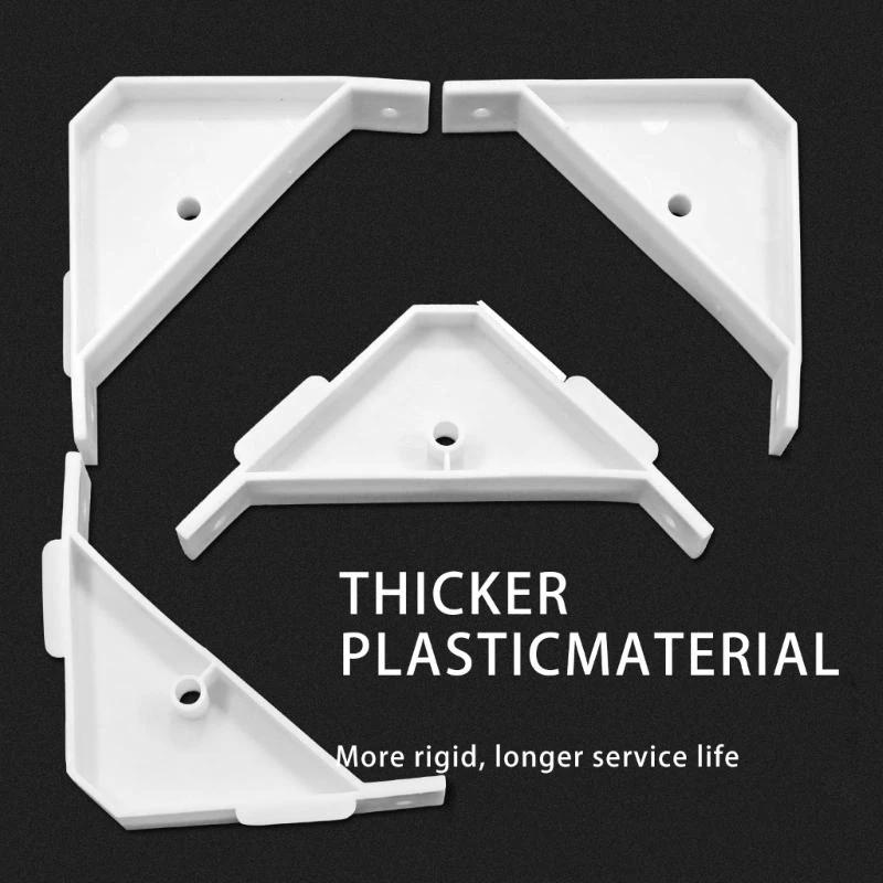 Plastic hoek driehoek beugels voor kast aan werkbladen meubels ondersteunen 12 stks