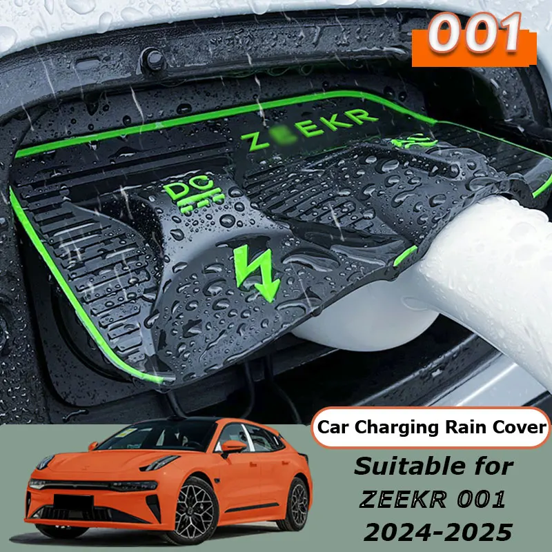 

For ZEEKR 001 2024 Car Charging Rain Cover Outdoor Electric Charging Gun Waterproof Auto Cover Snow Rain Protection Accessories