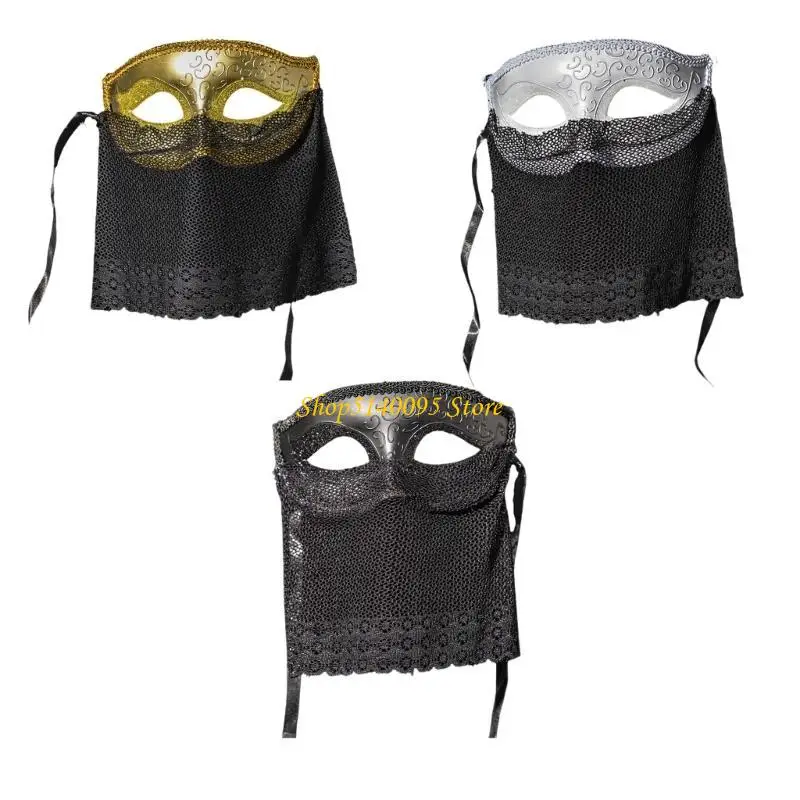 DXAE Mascarada máscara Venetians Mask Mardi Gras Mask Malk Face Mask Mask Mask Velo
