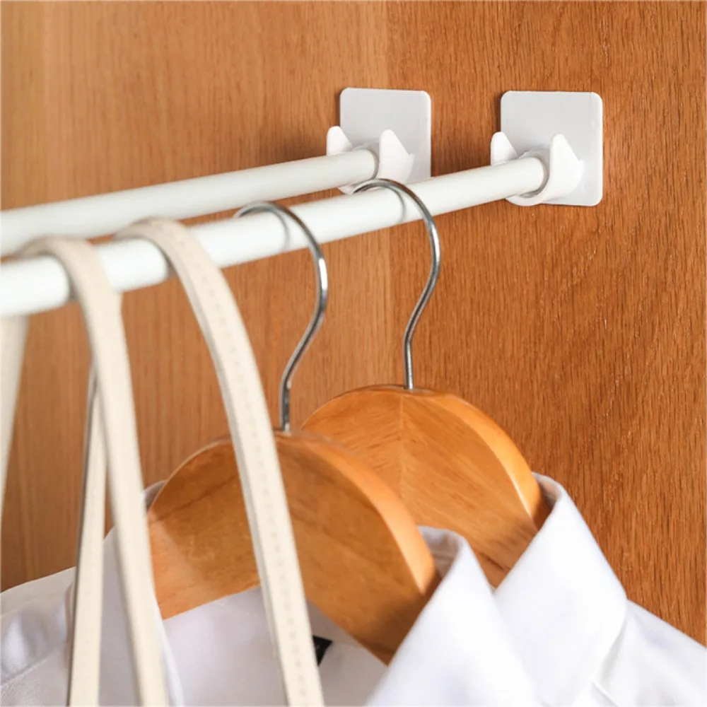 Home Bathroom Accessories Telescopic Rod Fixing Clothes Rail Bracket Curtain Rod Bracket Curtain Fixed Clip Curtain Rod Holder