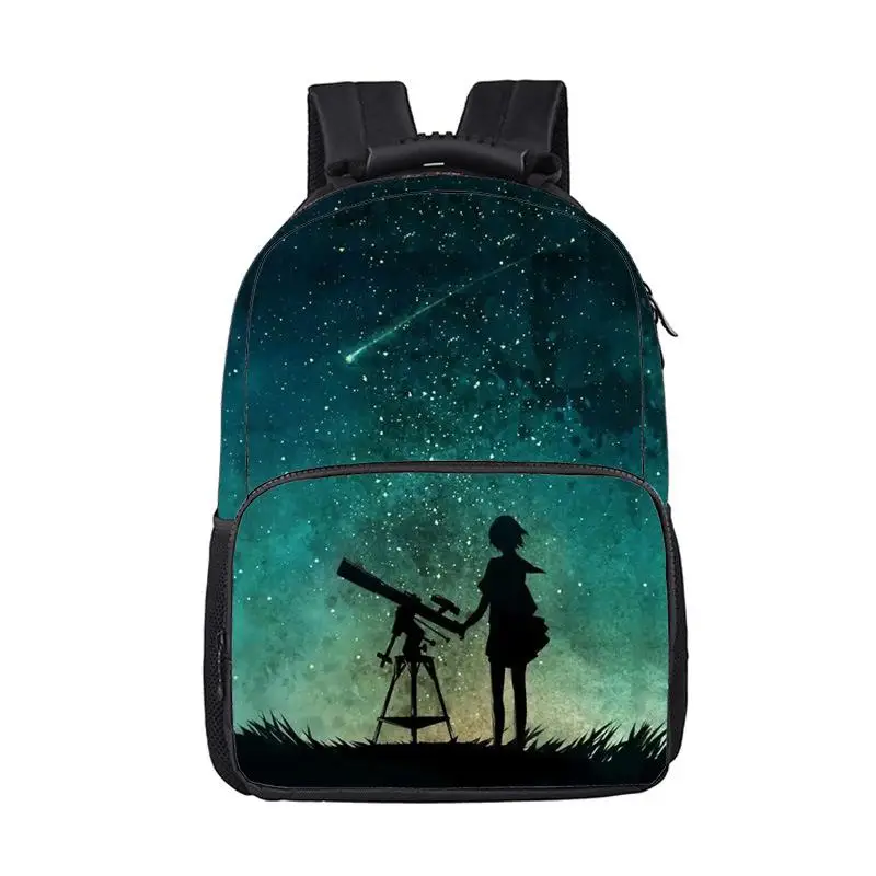 Mochila ao ar livre animal para crianças, Starry Sky School Bags, Student Felt Bag, Youth Creative Burden Reduction, Personalidade