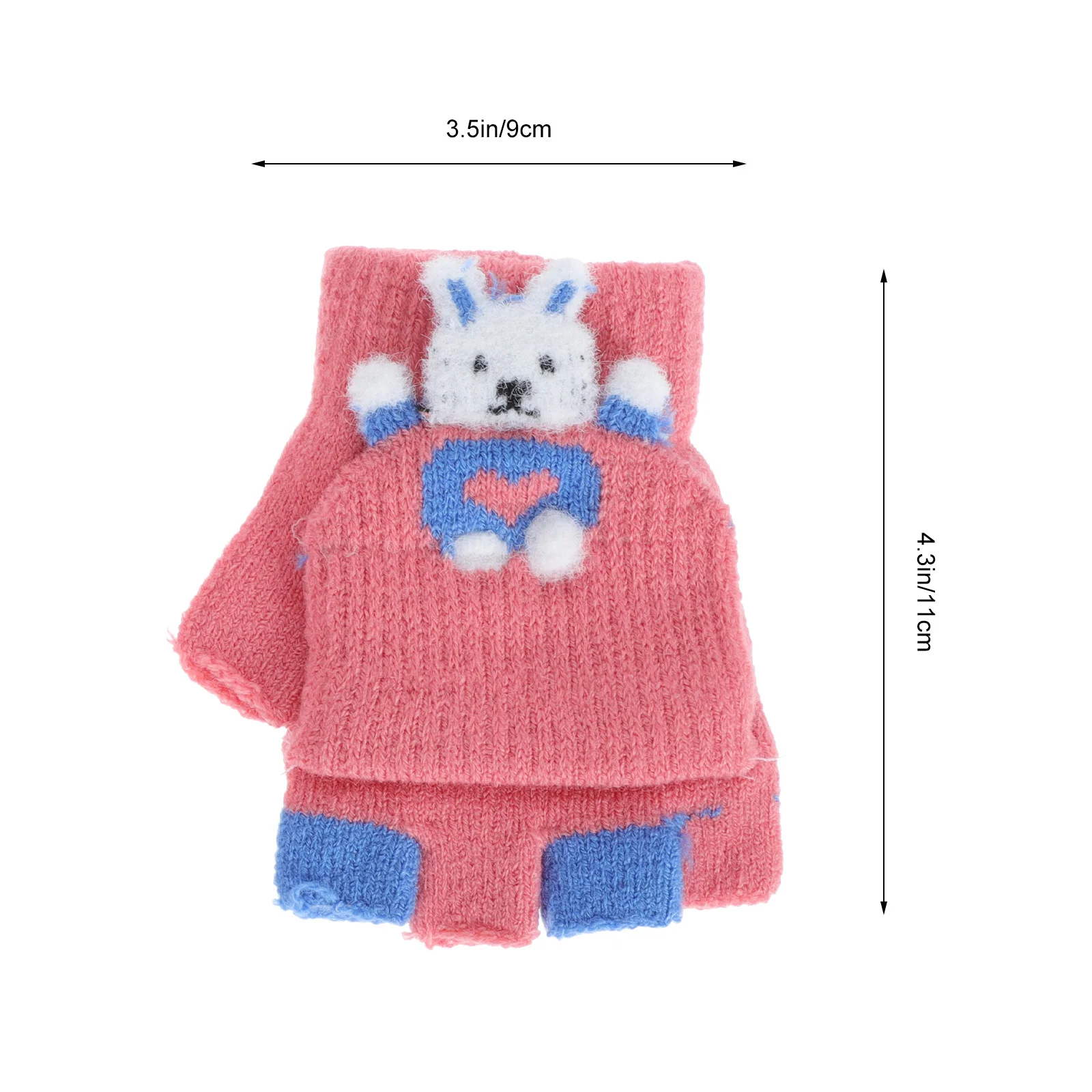 3Pairs الدافئة نصف غطاء الاصبع قفازات الاطفال عدم الانزلاق قفازات متماسكة للطقس البارد الكتابة جميل الطفل الشتاء اكسسوارات