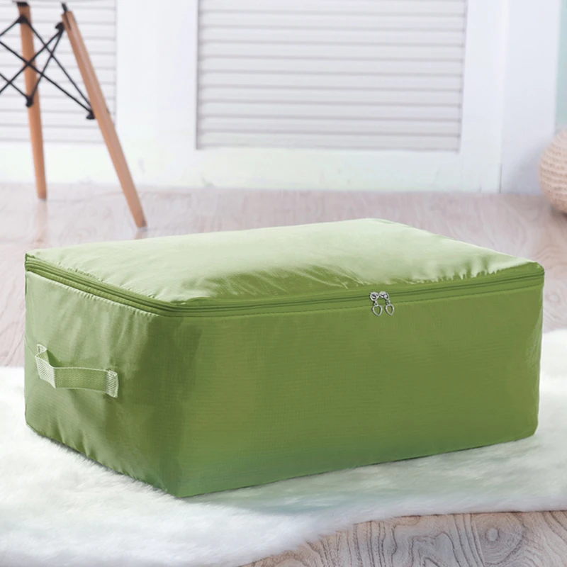 Travel Bedroom Storage Bags Solid color Waterproof Moisture Resistant Quilt Clothes Oxford Storage Bag Quilt Duffel Handbag