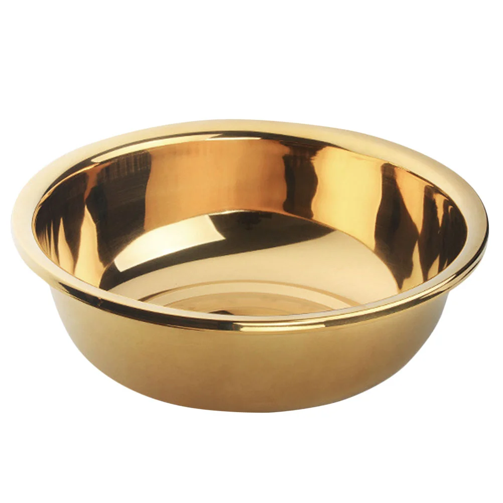 

Kitchen Accessory Stainless Steel Basin Thickened Bath Household Vegetable Wash (gold) Vegetables Mixing Bowl Bowls