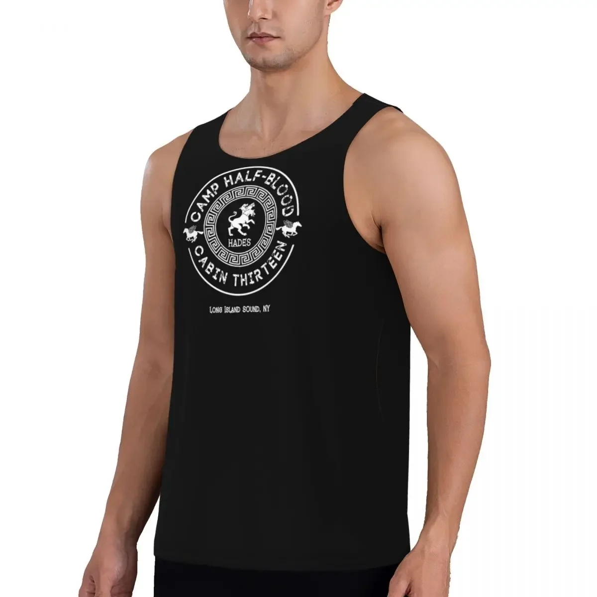 Quick Dry Cabin Thirteen Hades Percy Jackson Camp Half-Blood Gym Tank Muscle Sleeveless Shirt Bodybuilding Breathable Vest