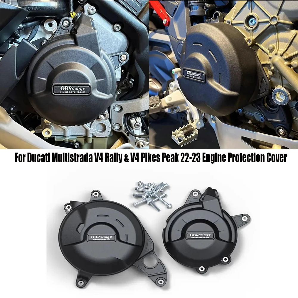 Para Ducati Multistrada V4 Rally & V4 Pikes Peak 22-23 cubierta de protección del motor V4 S Grand Tour protector de caja de motor de motocicleta