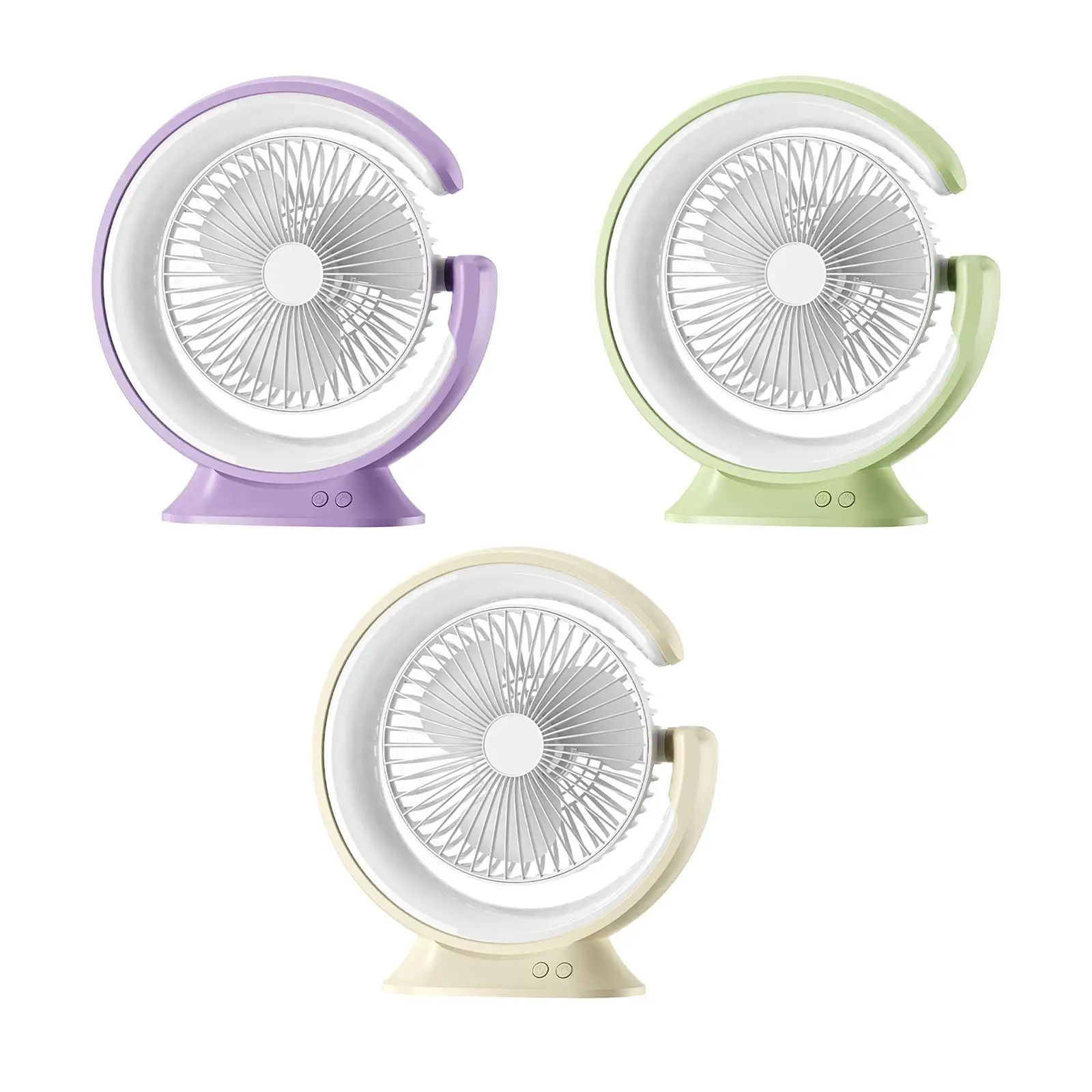 

Desktop Personal Fan with LED Lights Circulator Fan Quiet Desk Fan Lamp Fan Mini Fan for Tabletop Bedroom Desktop Dorm Home