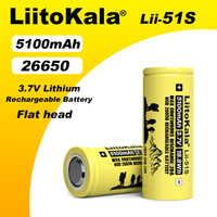 1-10PCS Liitokala LII-51S 26650 20A power rechargeable lithium battery 26650A , 3.7V 5100mA .  Suitable for flashlight