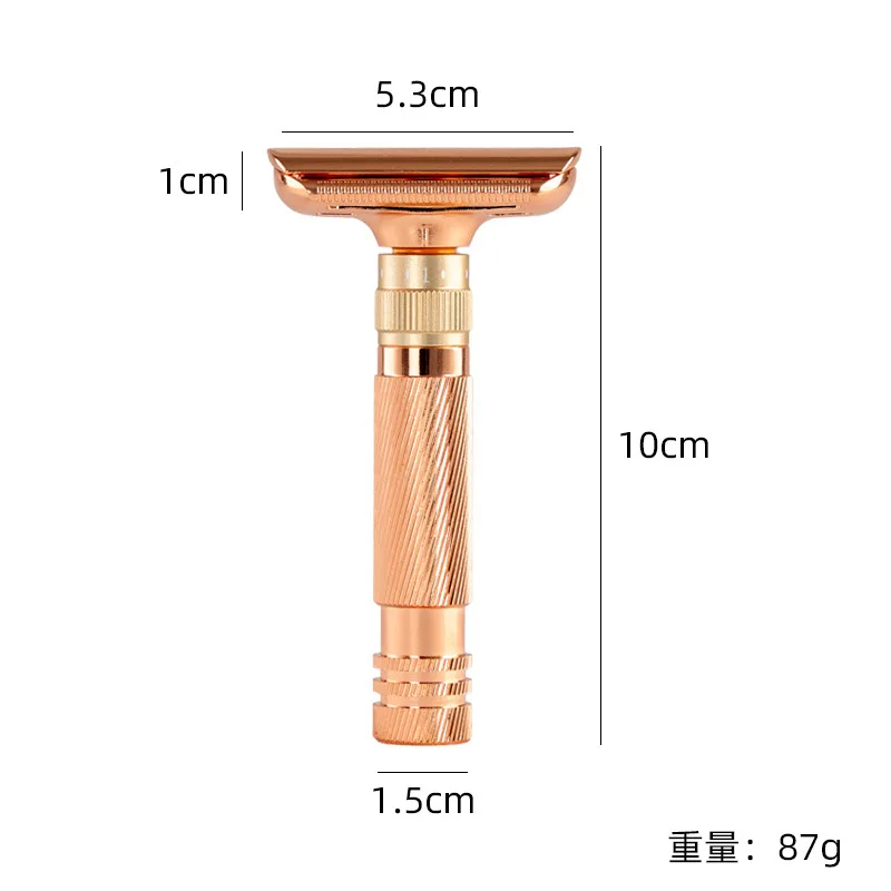 New manual old-fashioned razor anti-scratch men's high-end razor double-sided knife holder metal razor shaving