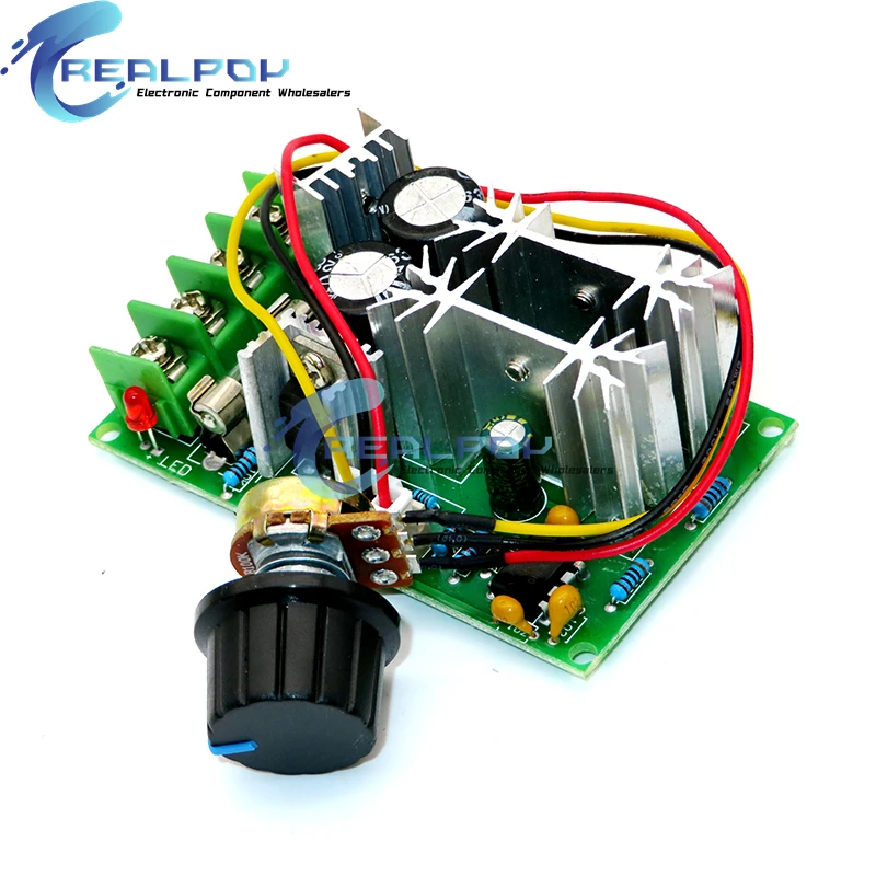 DC 10-60V DC motor speed regulator 12V 24V 36V 48V High power drive module PWM Motor speed controller 20A current regulator