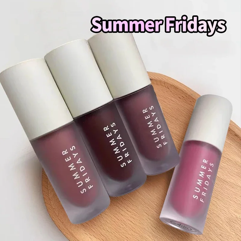 حار الصيف الجمعة الكرز كعكة عيد ميلاد الشفاه بلسم ترطيب شفافة أحمر الشفاه مجموعة السلس لينة أنبوب مرآة ملمع الشفاه ماكياج