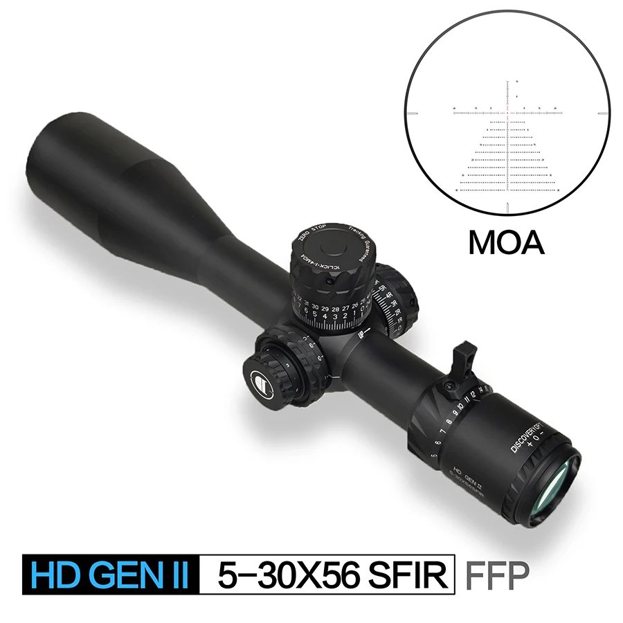 

Discoverer HD GEN Ⅱ 5-30X56SFIR FFP-Z MOA front-differentiated hunting rifle scope with high impact resistance
