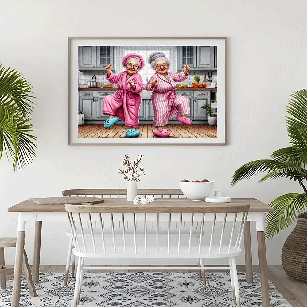 ปริศนาภาพสำหรับผู้ใหญ่ 1,000 ชิ้น - หญิงสาวเต้นรำในครัว พร้อมชิ้นส่วนประกอบ |   เกมครอบครัว ท้าทายความคิด สร้างความตื่นเต้นและท้าทาย