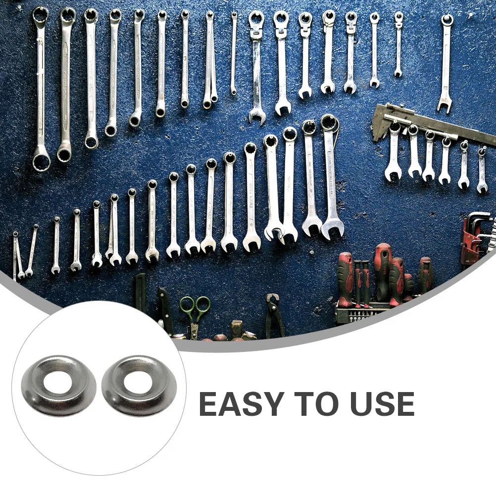 

100Pcs Stainless Steel Bolt Washers Corrosion Resistant Fish Eye Shaped Replacement Screw Washers Durable Practical Fixing