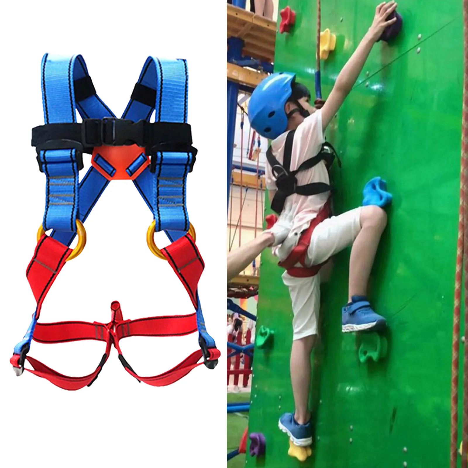 Rock Climbing Harnes Full Body Harness Belt Youth Protector Strip for Kids Mountaineering Rappelling Climbing Equipment Access