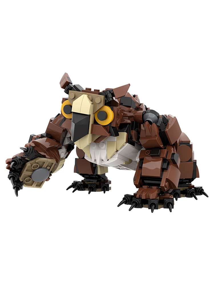 

Fantasy Owlbear MOC Building Blocks, D&D Inspired Hybrid Creature, Tabletop RPG DIY Model for Game Fans