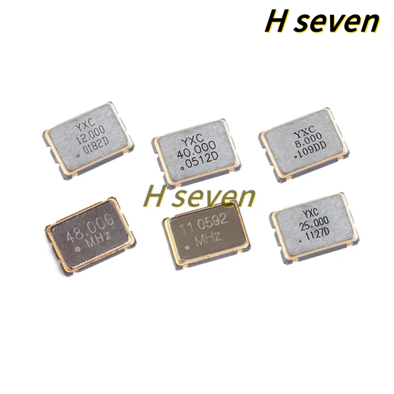 5pcs/lot Active SMD Crystal Oscillator 5070 4P 4/6/8/10/12/16/20/24/25/30/40/50/125MHZ 5*7MM 7050