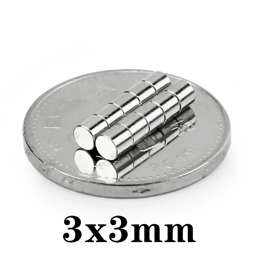 100-5000pcs 3x3mm Magnet Small Round Magnet Strong magnets Rare Earth Neodymium Magnet 3*3mm