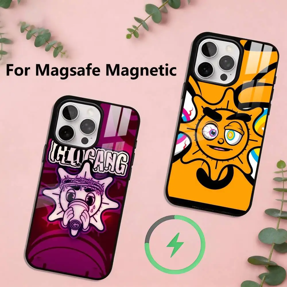 

G-GLO G-GANG Rapper Logo Phone Case For iPhone17,16,15,14,13,12,11 Plus,Pro Magnetic For Magsafe Wireless Charging