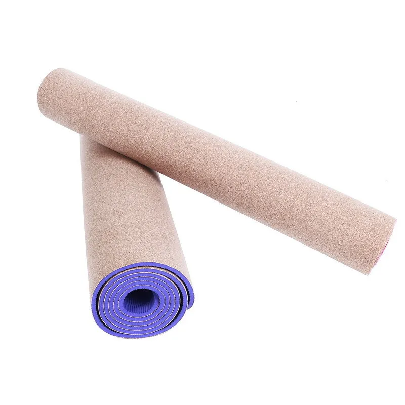 Yoga Mat 8MM Thickened and Extended Cork Mat  Professional Yoga Supplies