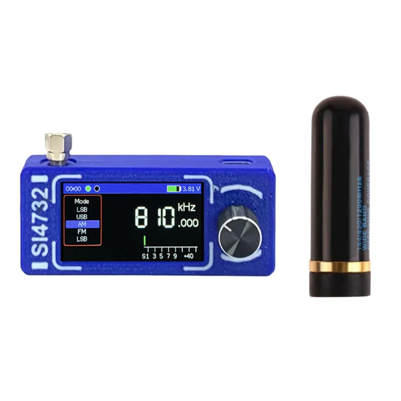 SI4732 All Band DSP Radio Receiver 0.5-108Mhz FM AM SSB LSB USB ESP32-S3 Radio With Antenna SW MW VHF Radio B-AU47