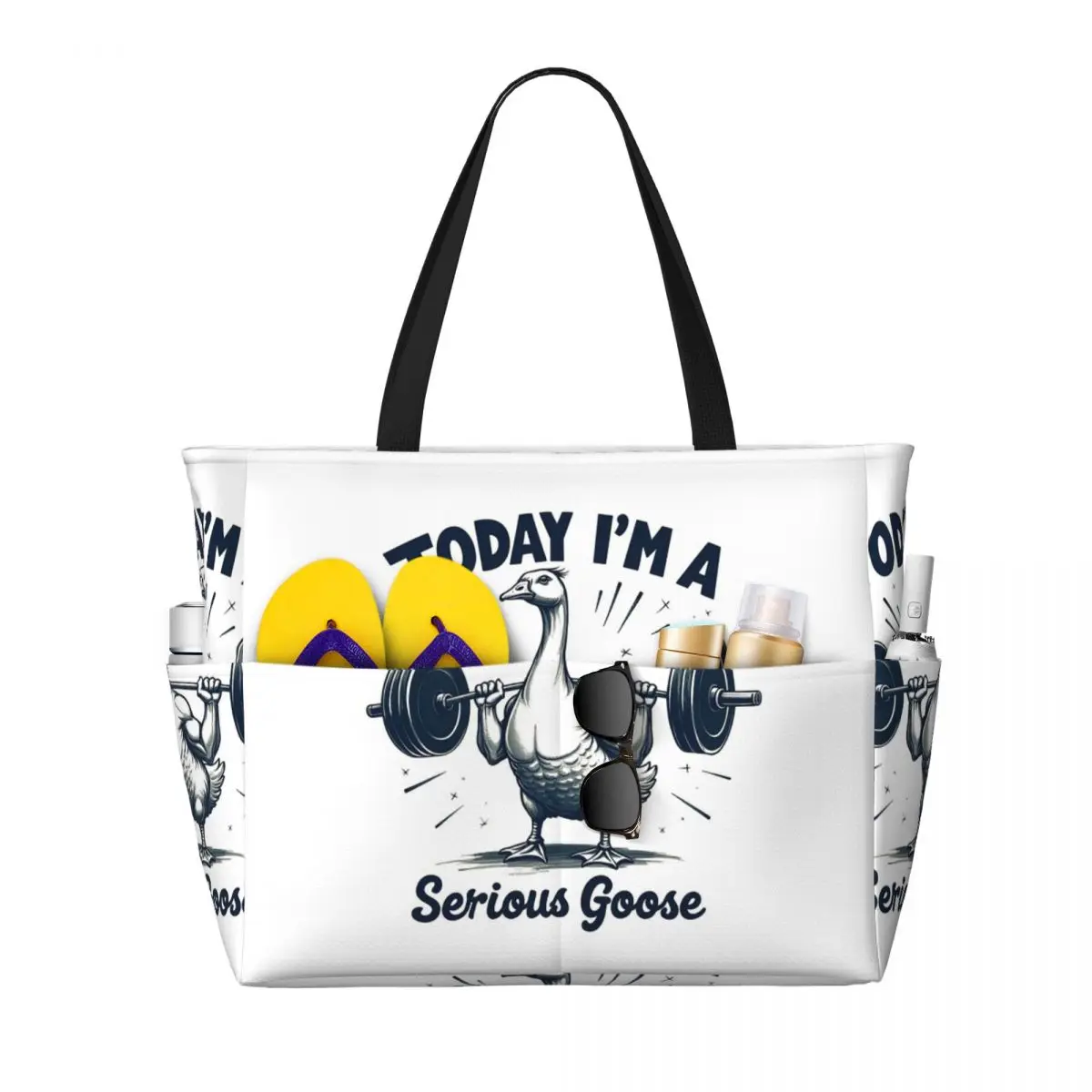 

Today I'm A Serious Goose Lifting Weights Gym Beach Tote Bag Sport Gym Yoga Duffle Large Tote Bag Women Travel Bag Fitness bag
