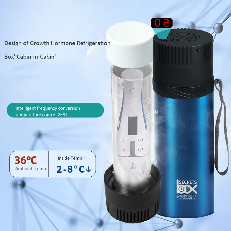 Chorawka specjalna na hormon wzrostu Lodówka Przenośna lodówka podróżna Mini Lodówka Mała lodówka na leki Lodówka na insulinę Kolba chłodząca