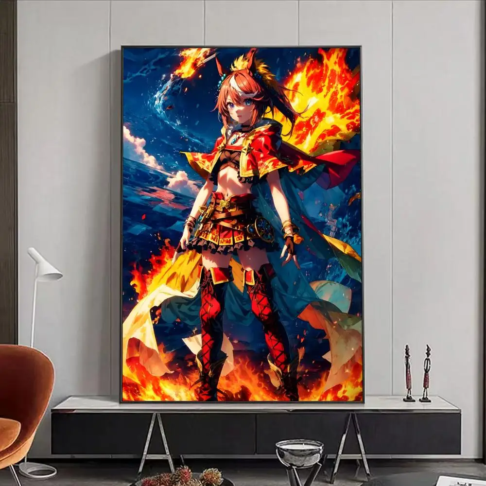 ملصق أنيمي أوما موسومي بريتي ديربي عالي الدقة ذاتي اللصق مقاوم للماء، مثالي للمنزل والمكتب وغرفة النوم هدية رائعة