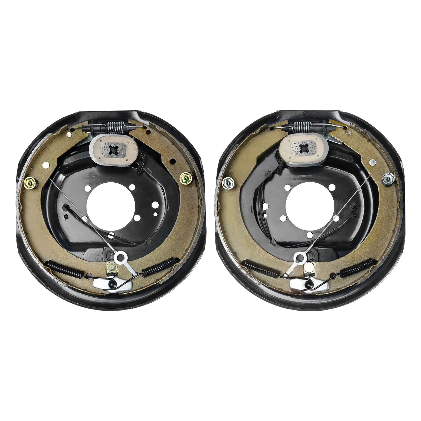 

Electric Trailer Brake Assembly, 12" X 2", 1 Pair Self-Adjusting Electric Brakes Kit For 7000 Lbs Axle, 5-Hole Mounting,