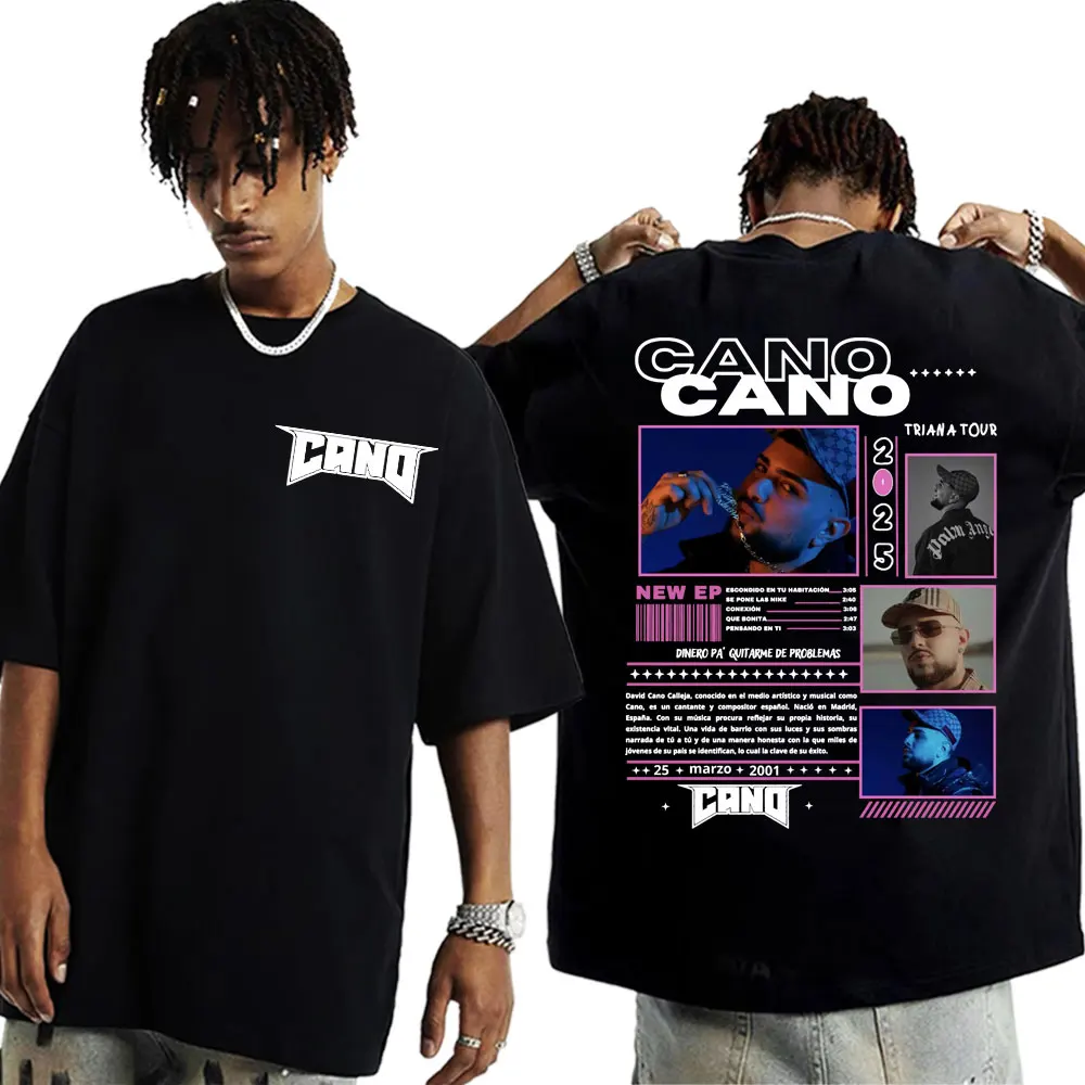 Rapper Cano Triana Tour Album 2025 Graphic T Shirt Men Women Fashion Hip Hop Vintage T-shirts Casual Cotton Short Sleeve T-shirt