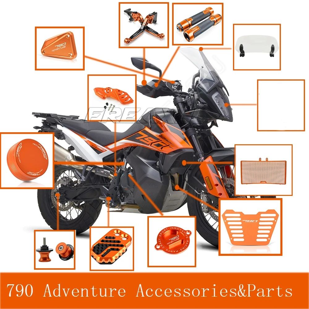 For KTM 790 ADVENTURE 790ADVENTURE 2019- Motorcycle Accessories Brake Clutch Levers FLUID RESERVOIR Cap Brake cylinder Handlebar