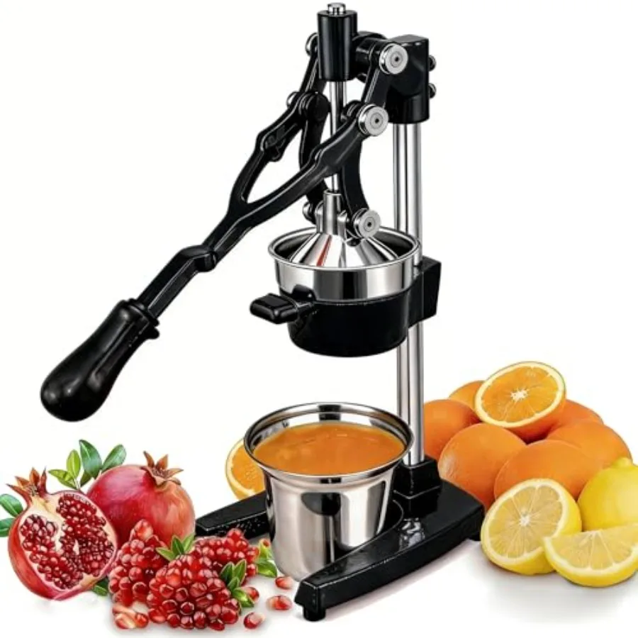 

19 Inch Height Extra Tall Commercial Heavy Duty Cast Iron Hand Press Manual Orange Citrus Lemon Lime Grapefruit Pomegranate Fru