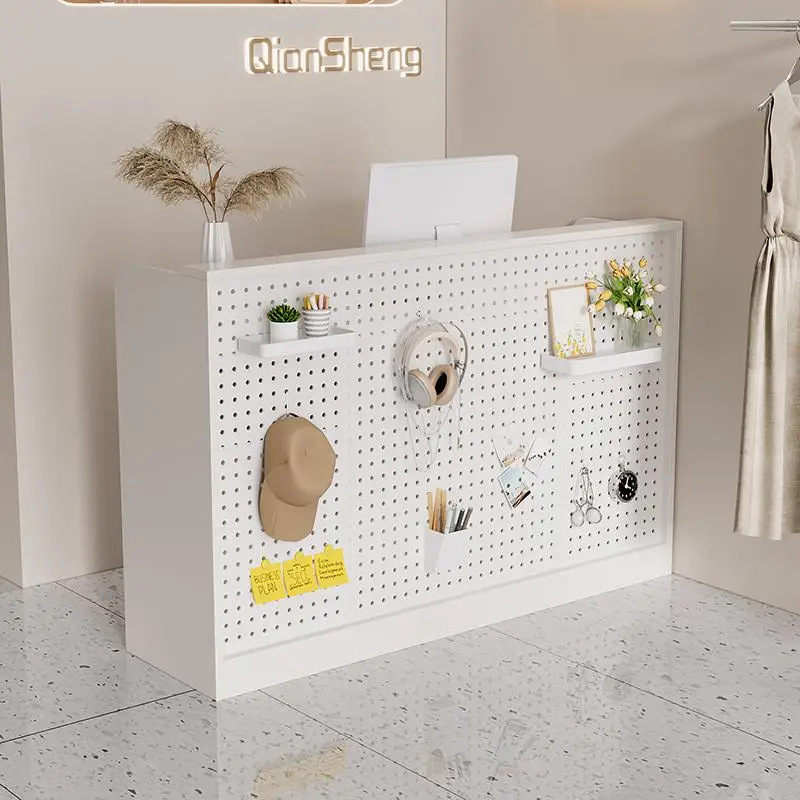 

Storage Reception Desk Hair Salon Luxury Counter Aesthetic Trendy Modern Reception Desk Counter Beauty Commercial Furniture