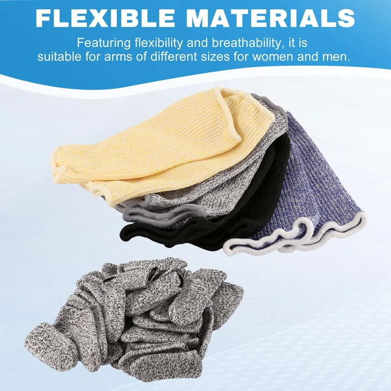 손가락 커버로 얇은 피부 및 멍이 든 팔 보호 슬리브, 4 쌍 컷 화상 방지 슬리브