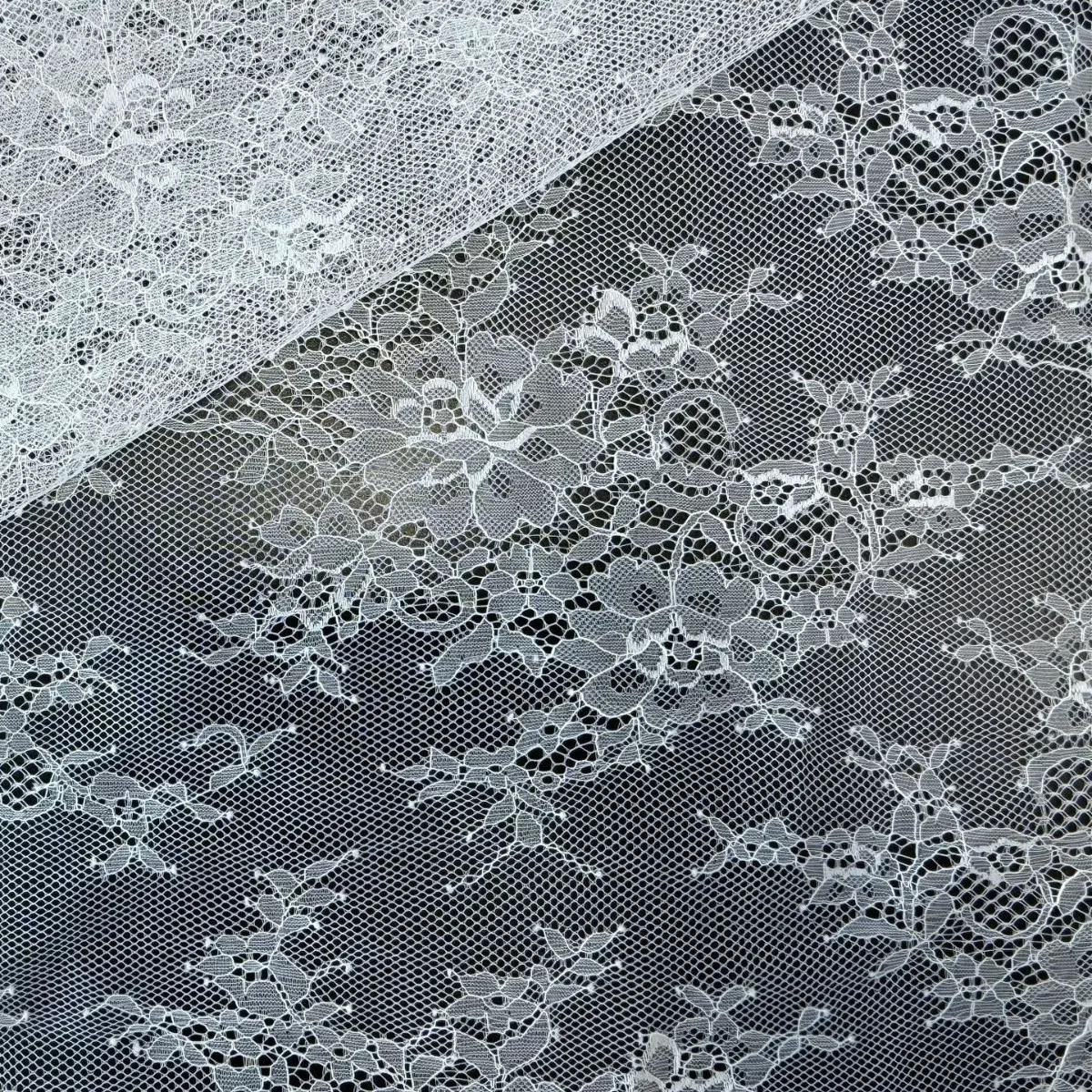 Französisches Brautkleid Spitzens toff, Pailletten, Kinder bekleidung, hohle Näh zubehör – Detail 3