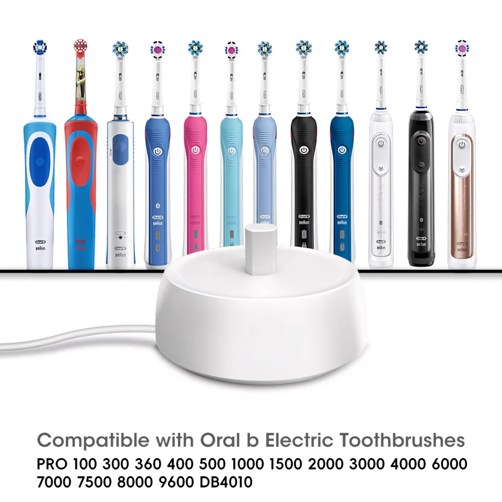 USB Charger for Oral B Braun Electric Toothbrush, Portable Travel Charger for Oral-B 500 3757 Waterproof Inductive Charging Base