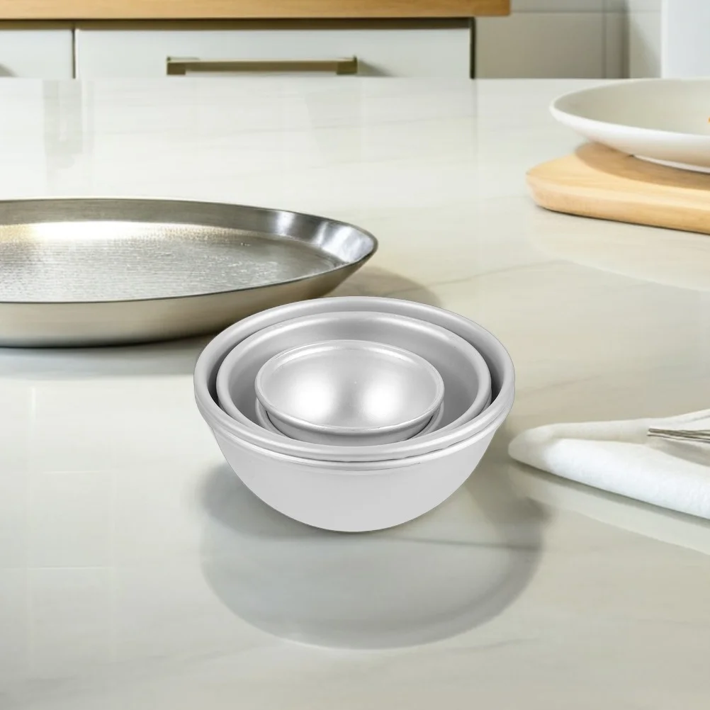 

12Pcs Hemisphere Cake Mold Aluminum Alloy Nonstick Half Sphere Baking Pan DIY Baking Mold for Cakes Desserts Crafts