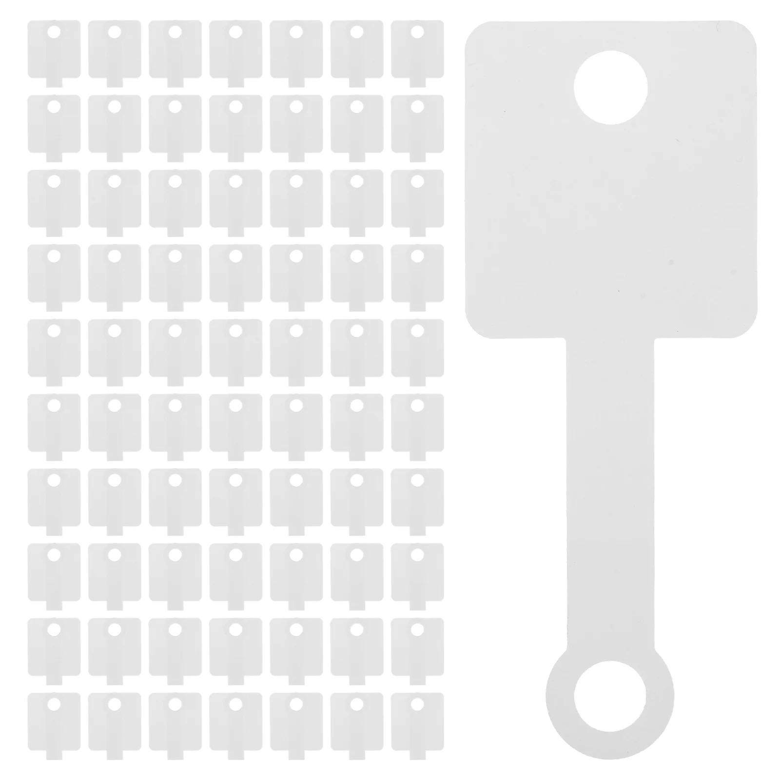

100 Pcs Jewelry Packaging Card White Paper Hang Tags Self Adhesive Display Labels Writable Price Tags For Retail