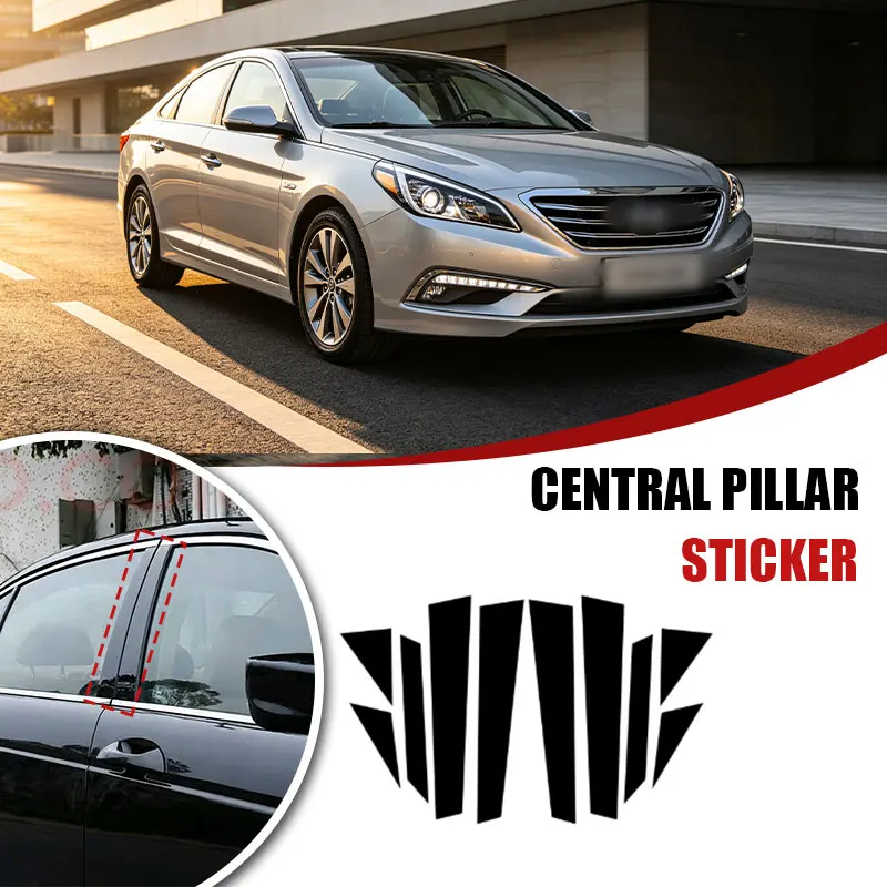 

For Hyundai Sonata 8 YF i45 2010-2011-2012-2013-2014 Carbon Fiber B C Pillar Door Column Trim Cover Sticker