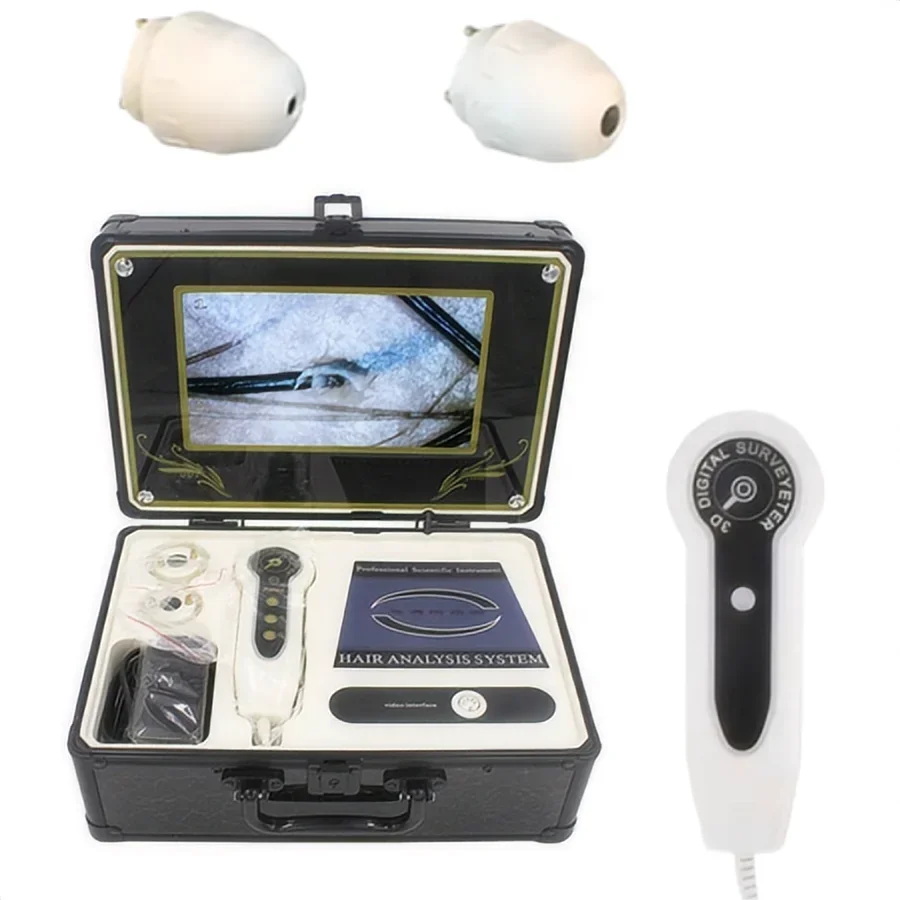 Portable 50X 200X Magnifier Skin Analyzer Hair Scalp Detector Hair Follicles Tester Tool